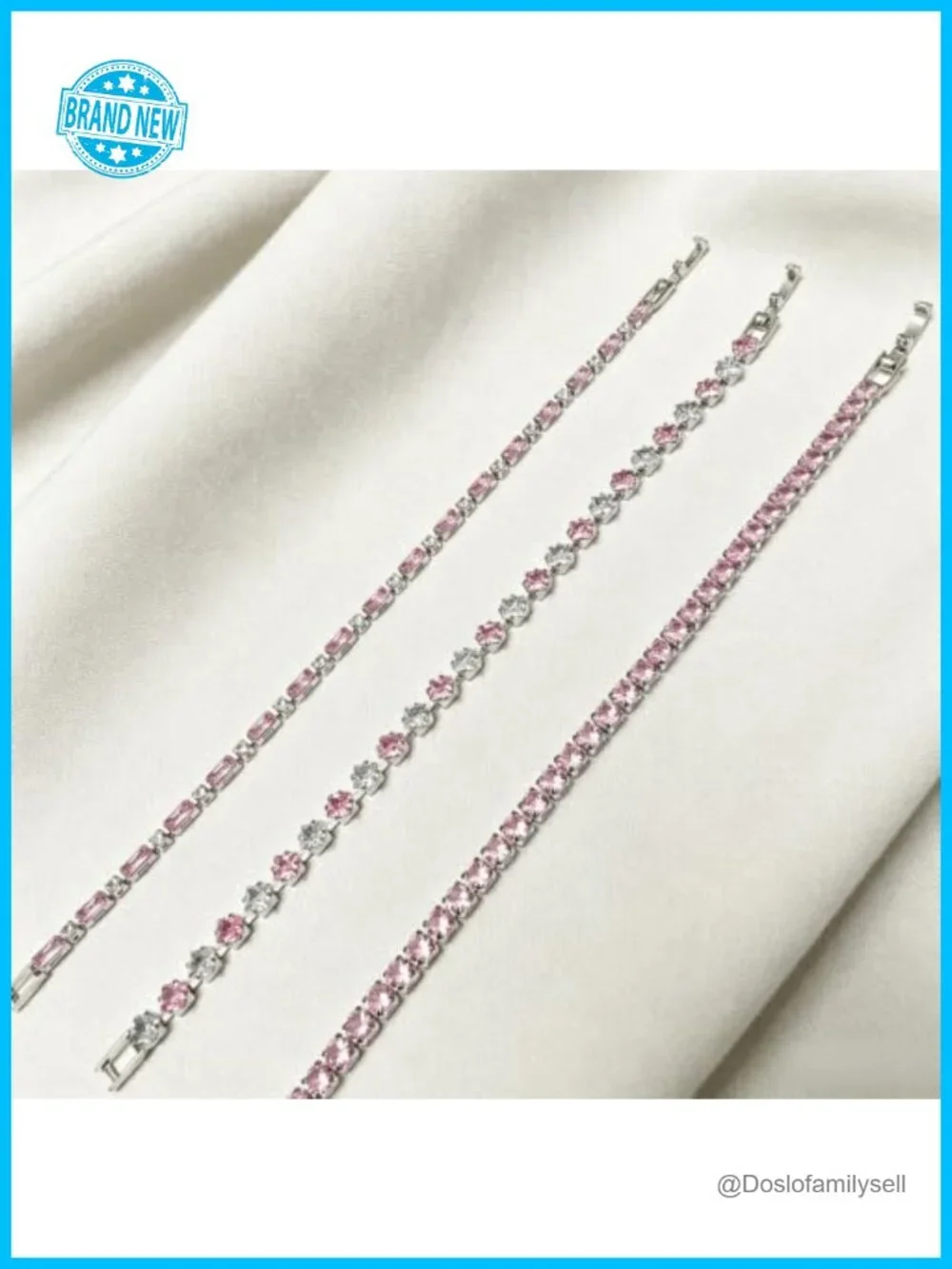 3 Pcs 14K Gold Plated Tennis Bracelet Stackable with Colorful CZ
